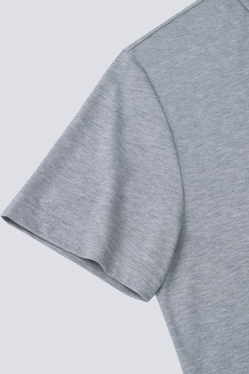 Supreme Cotton-Silk Pique Polo | Grey BC5028 Supreme Cotton-Silk Pique Polo | Grey BC5028