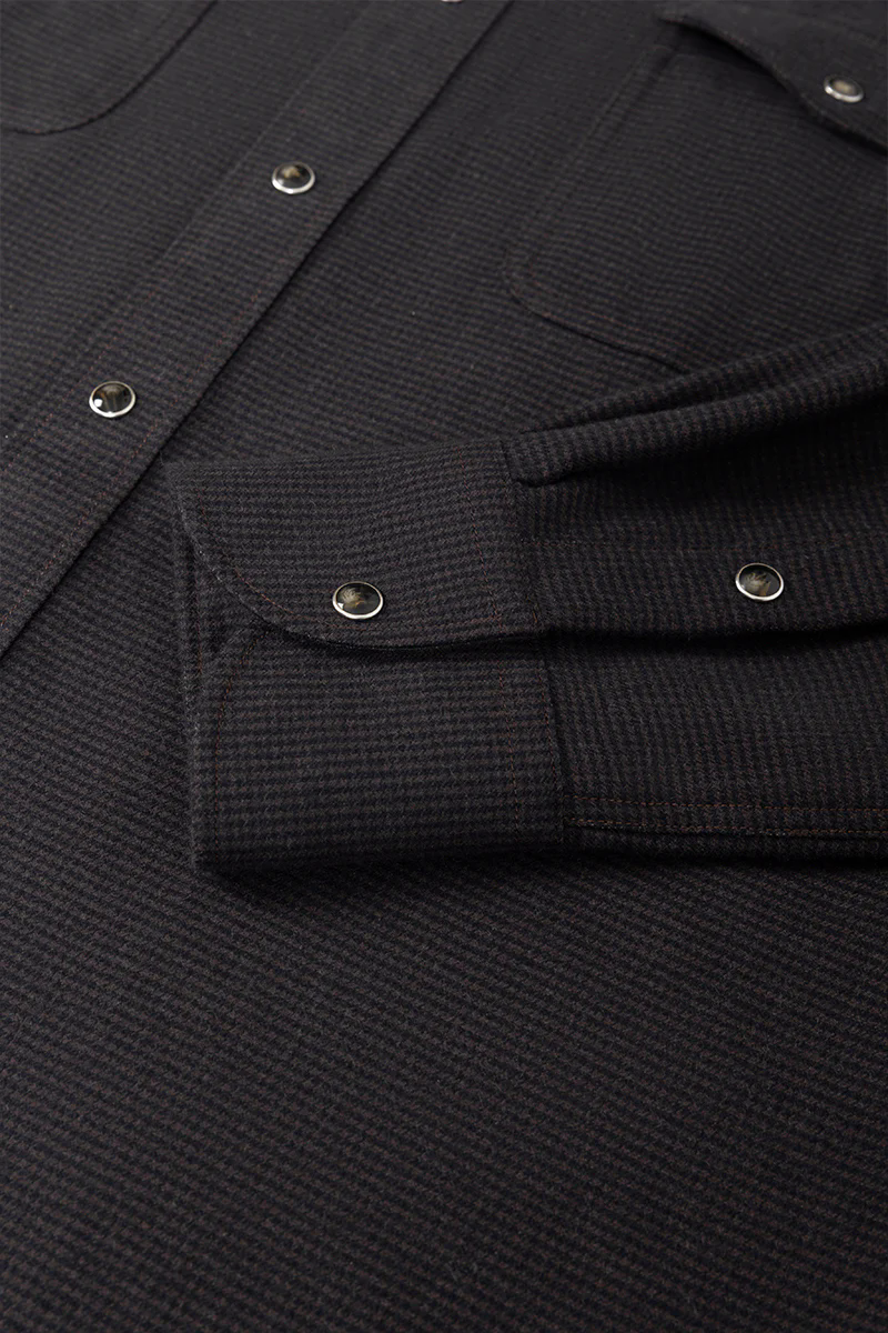HeatGuard Casual Shirt Jacket | Brown Semi Plain 6098NZ