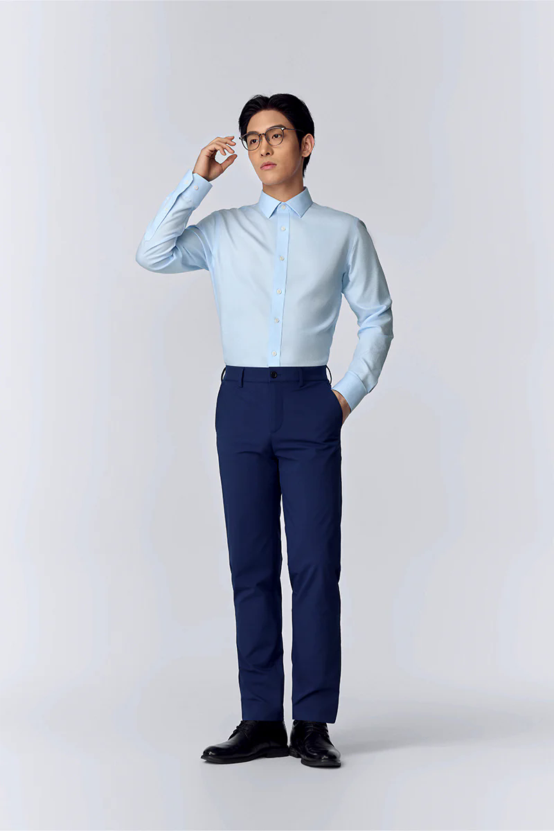 Wrinkle-Free Classic Twill Dress Shirt | Light Blue 9085NZ Wrinkle-Free Classic Twill Dress Shirt | Light Blue 9085NZ