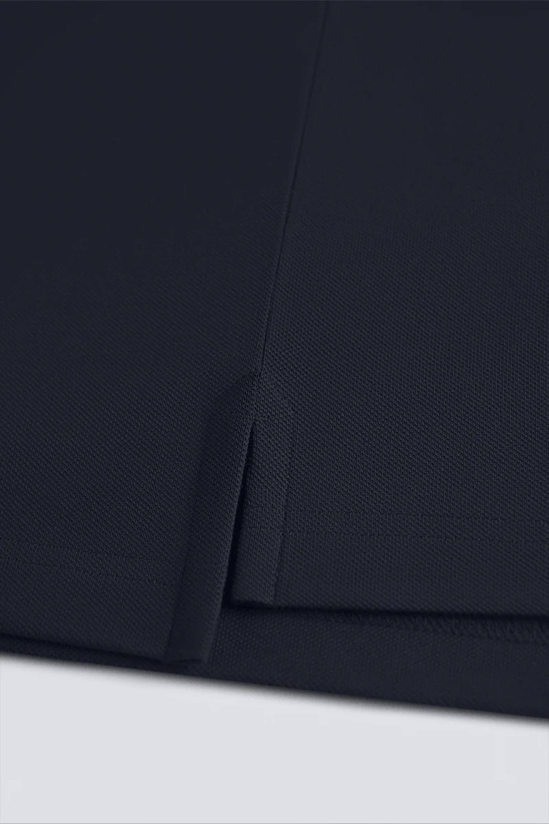 3-Button Pique Polo | Navy NNY096