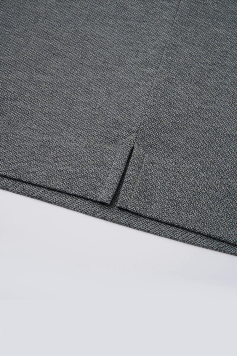 Regal Pique Buttonless Polo | Dark Grey EBCG30 Regal Pique Buttonless Polo | Dark Grey EBCG30