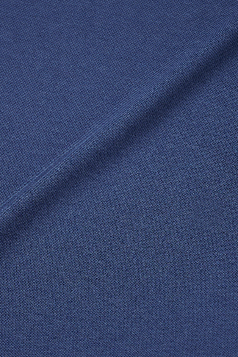Supreme Cotton-Silk Pique Polo | Blue EB1258 Supreme Cotton-Silk Pique Polo | Blue EB1258