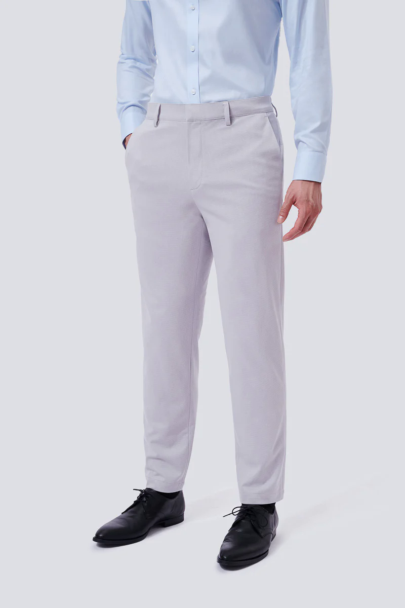 CottonSTRETCH Lightweight Knit Smart Pants | Light Grey GYE126 CottonSTRETCH Lightweight Knit Smart Pants | Light Grey GYE126