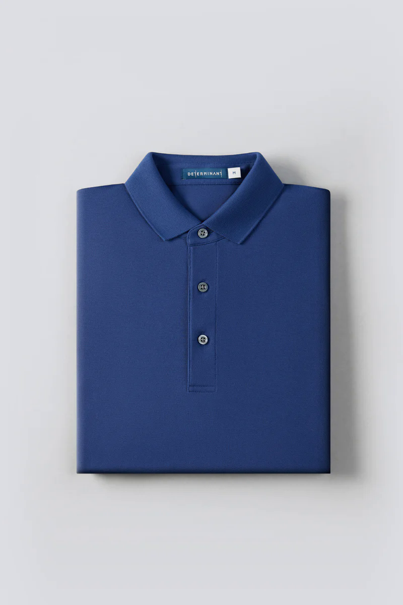 Pique Long Sleeve Polo | Blue NYE073 Pique Long Sleeve Polo | Blue NYE073
