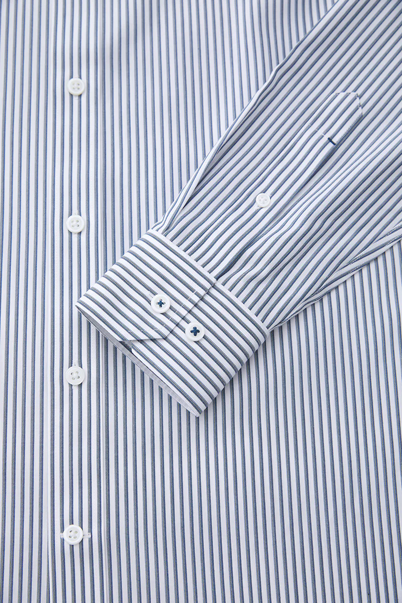 Waterless Dye Dress Shirt | Dark Blue Stripes 22565N Waterless Dye Dress Shirt | Dark Blue Stripes 22565N