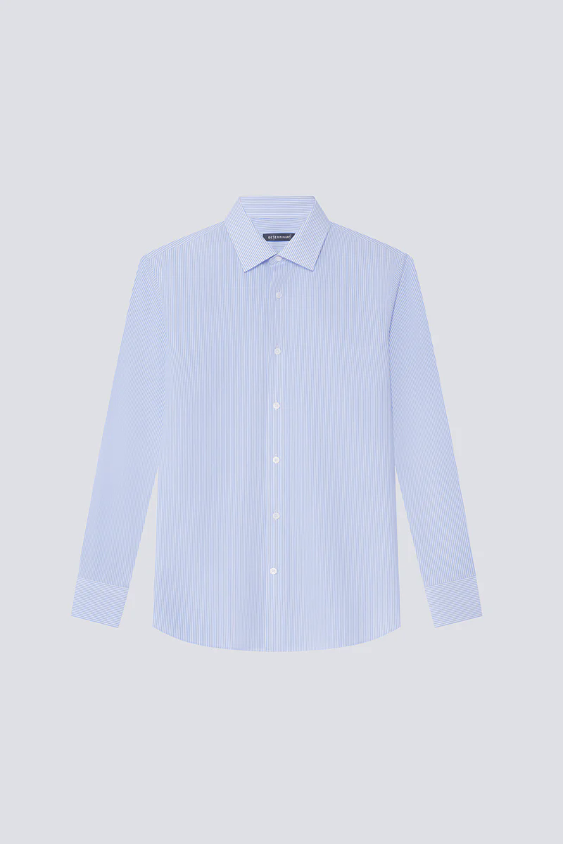 Wrinkle-Free Poplin Dress Shirt | Blue Stripes 10772N Wrinkle-Free Poplin Dress Shirt | Blue Stripes 10772N