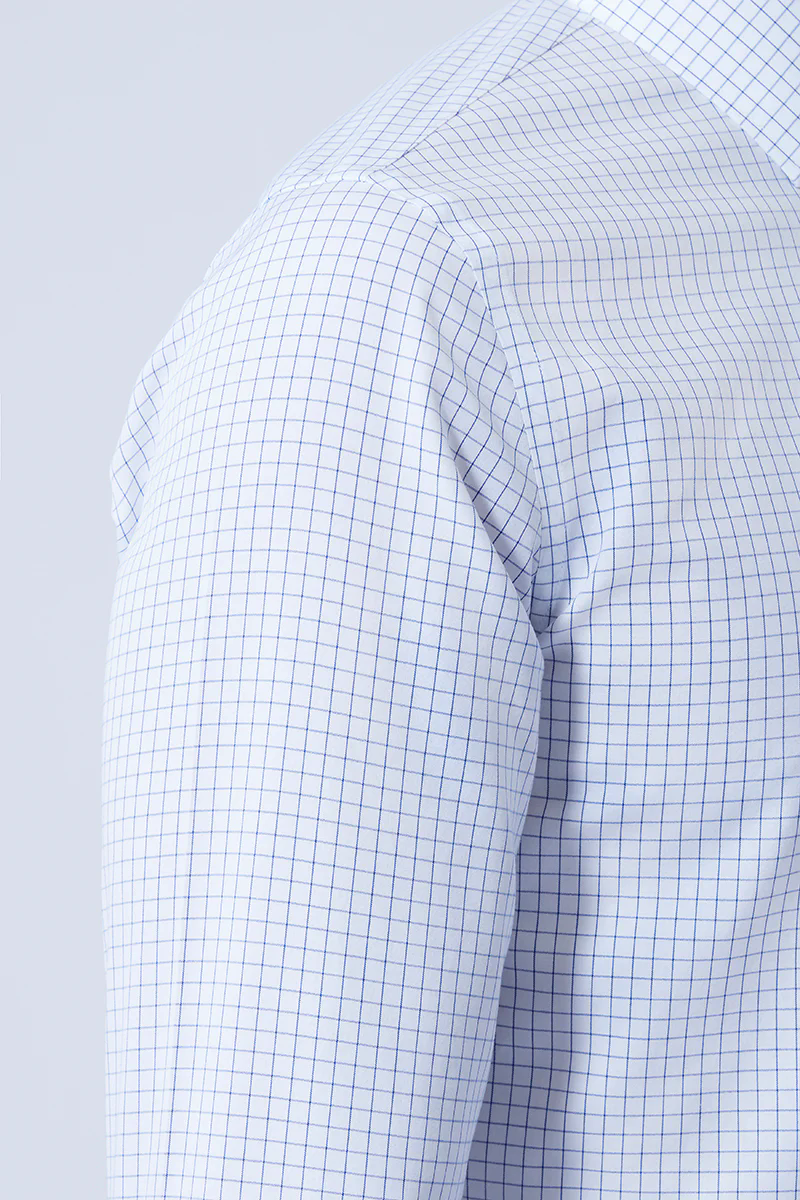 Wrinkle-Free Poplin Dress Shirt | Blue Check 16787N Wrinkle-Free Poplin Dress Shirt | Blue Check 16787N