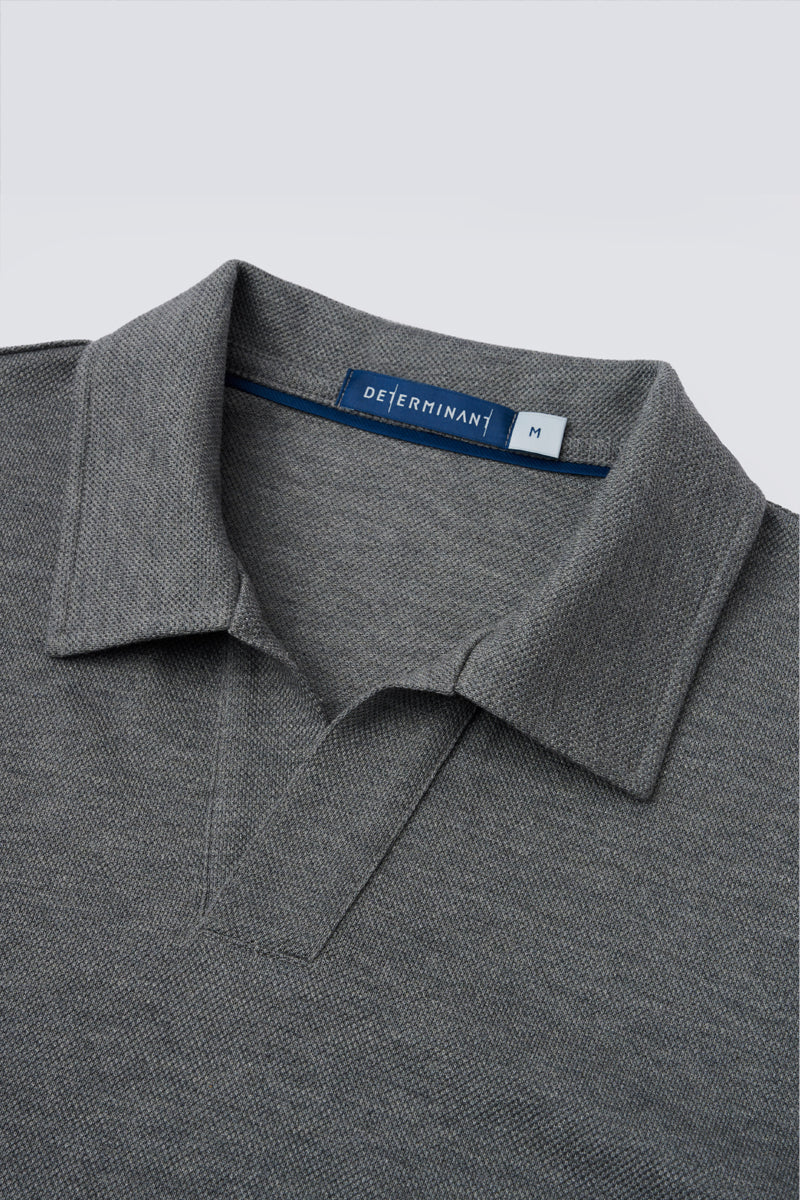 Regal Pique Buttonless Polo | Dark Grey EBCG30 Regal Pique Buttonless Polo | Dark Grey EBCG30