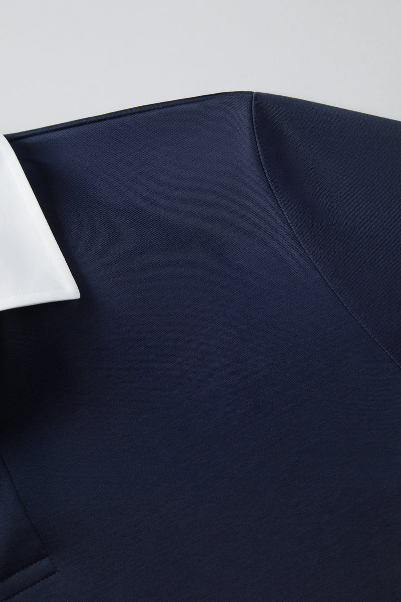 Regal Interlock Long Sleeve Rugby Shirt | Navy NNY096