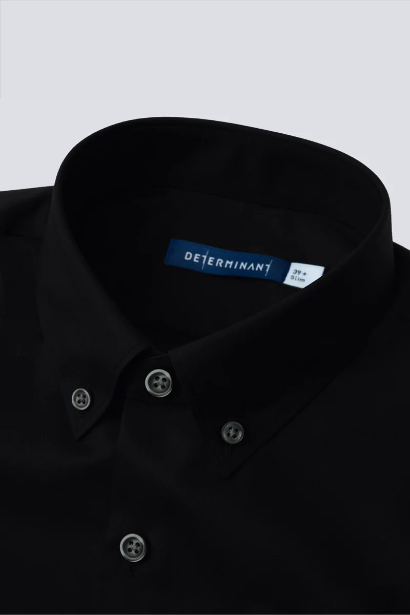 Poplin Button-Down Smart Shirt | Black BKFD01 Poplin Button-Down Smart Shirt | Black BKFD01