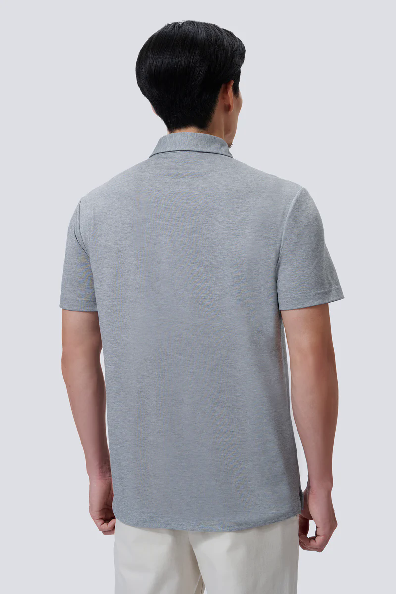 Supreme Cotton-Silk Pique Polo | Grey BC5028 Supreme Cotton-Silk Pique Polo | Grey BC5028