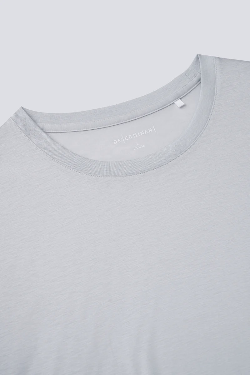 Supreme Cotton-Silk Crew Neck T-Shirt | Light Grey BLE038 Supreme Cotton-Silk Crew Neck T-Shirt | Light Grey BLE038
