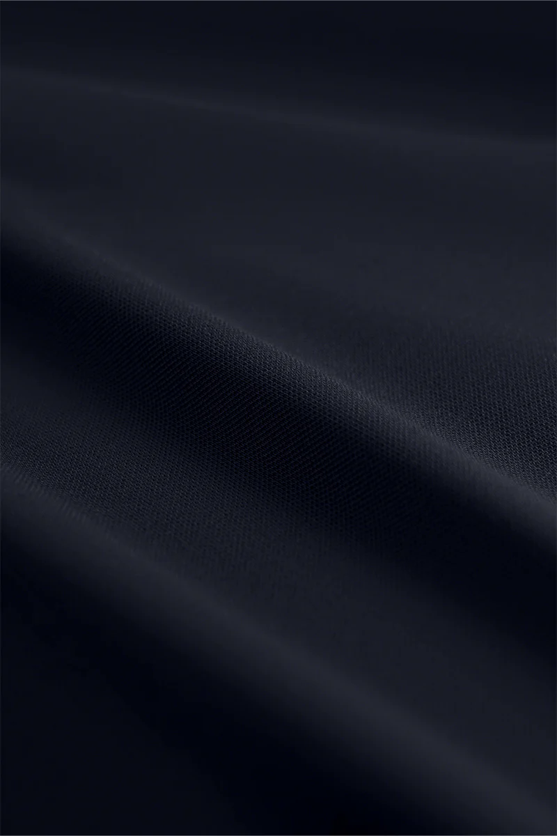 3-Button Pique Polo | Navy NNY096
