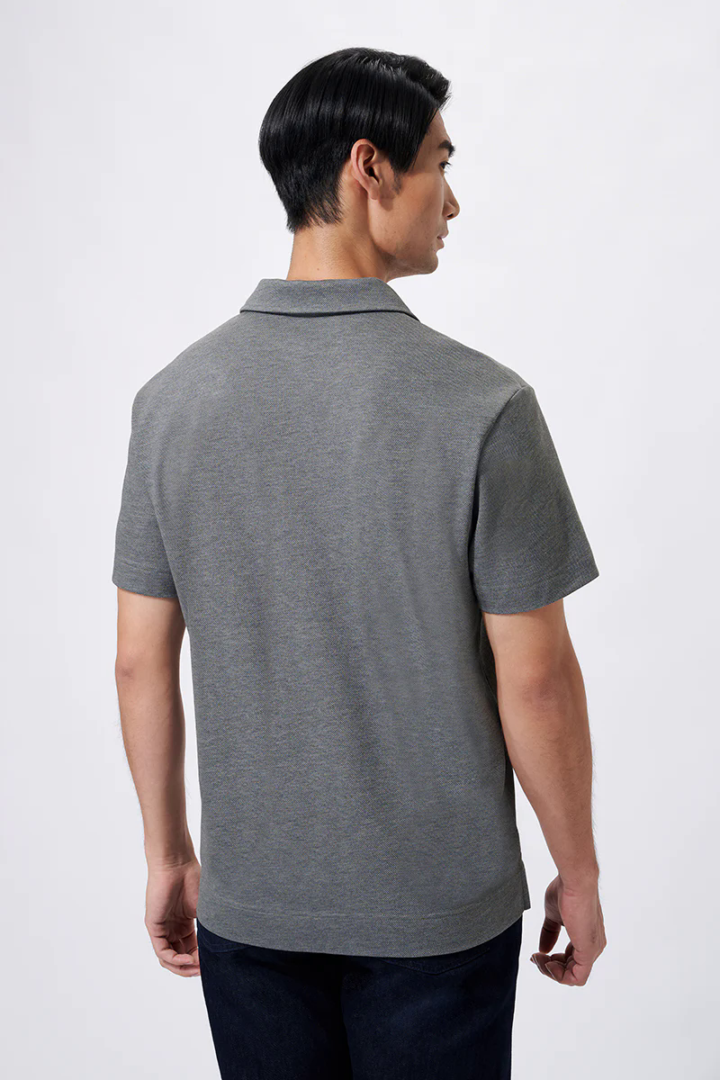 Regal Pique Buttonless Polo | Dark Grey EBCG30 Regal Pique Buttonless Polo | Dark Grey EBCG30