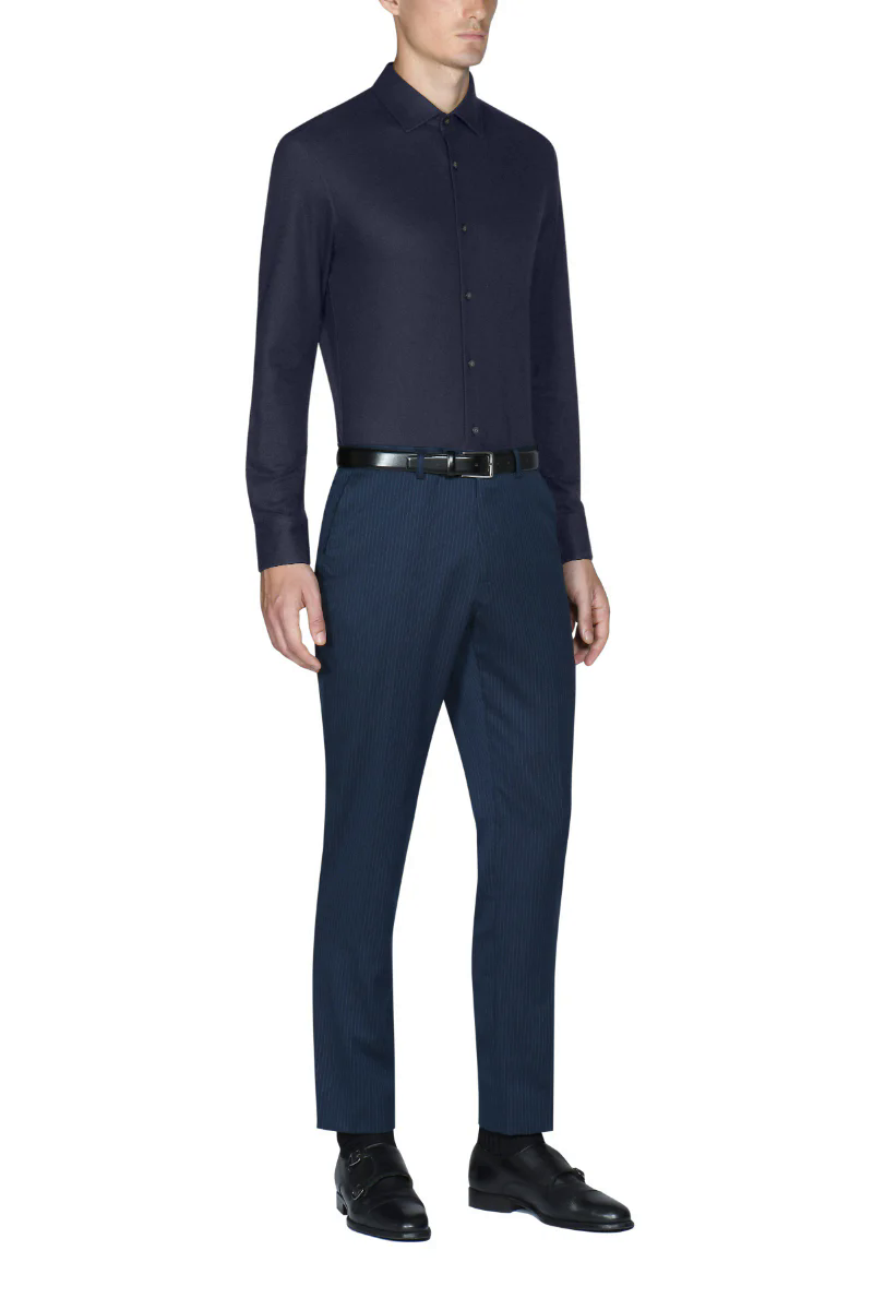 Knit Smart Shirt | Navy NNY096 Knit Smart Shirt | Navy NNY096