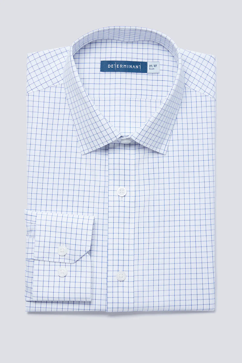 Wrinkle-Free Poplin Dress Shirt | Blue Check 16787N Wrinkle-Free Poplin Dress Shirt | Blue Check 16787N