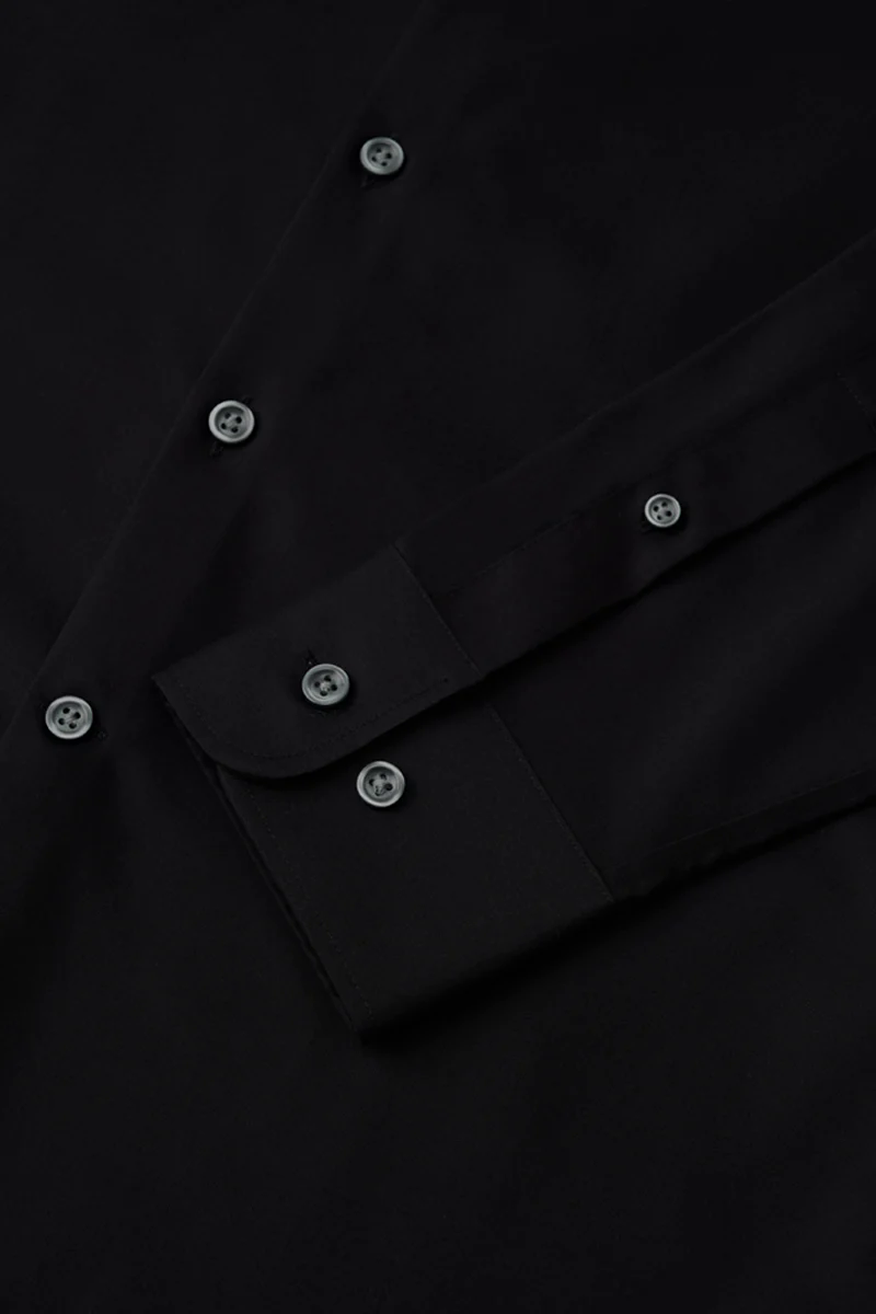 Poplin Button-Down Smart Shirt | Black BKFD01 Poplin Button-Down Smart Shirt | Black BKFD01