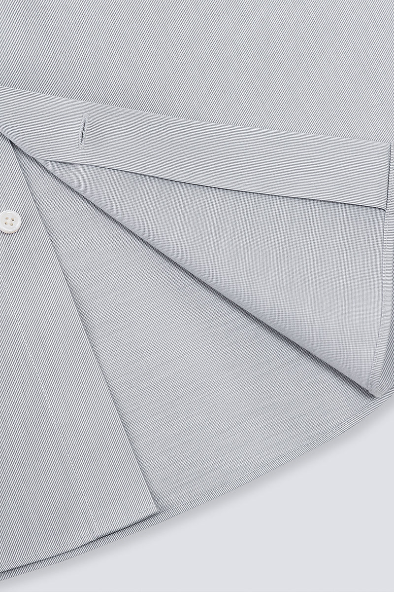 Supreme Cotton-Cashmere Dobby Dress Shirt | Grey Stripes 28700N Supreme Cotton-Cashmere Dobby Dress Shirt | Grey Stripes 28700N