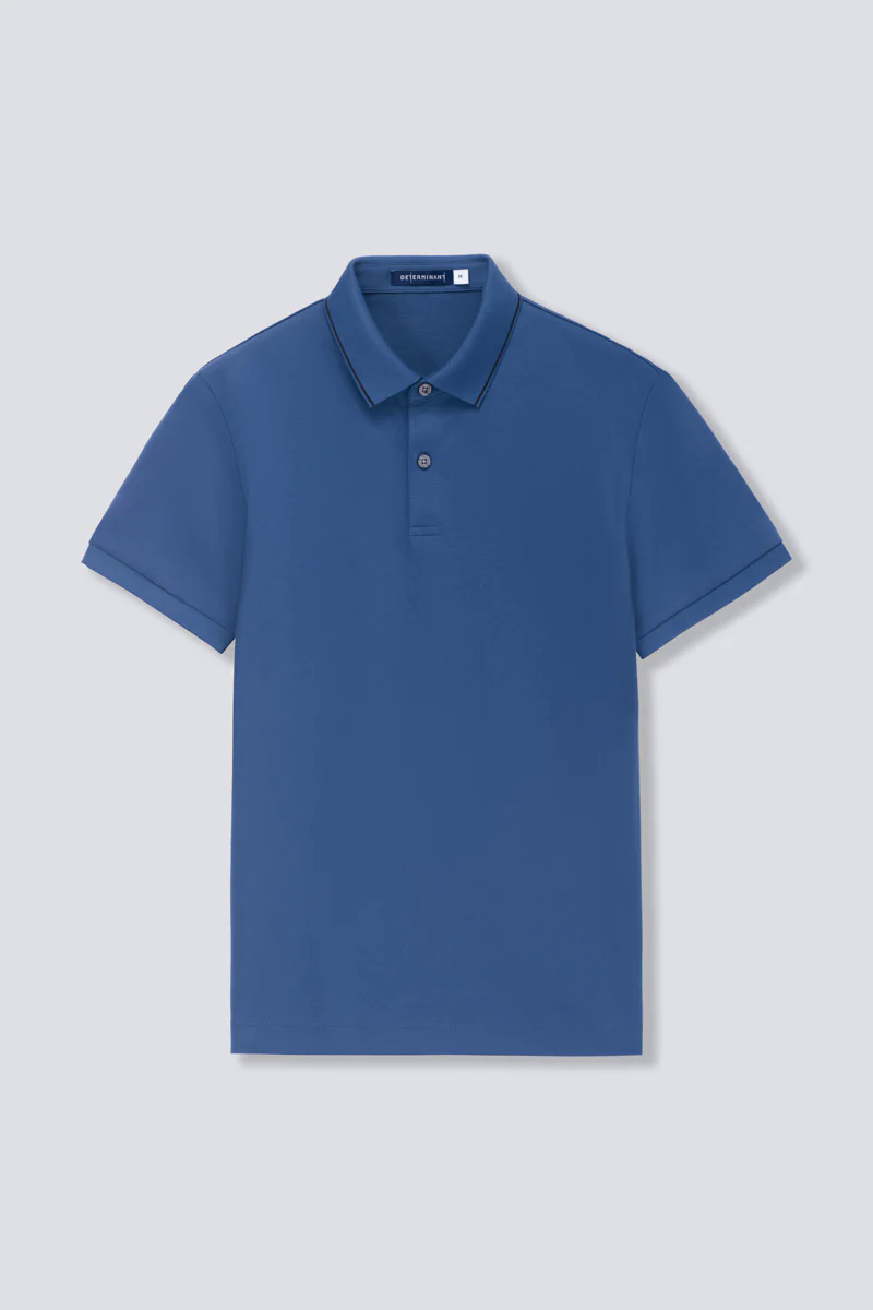 Super Soft Pique Tipped Polo | Blue NYE075 Super Soft Pique Tipped Polo | Blue NYE075