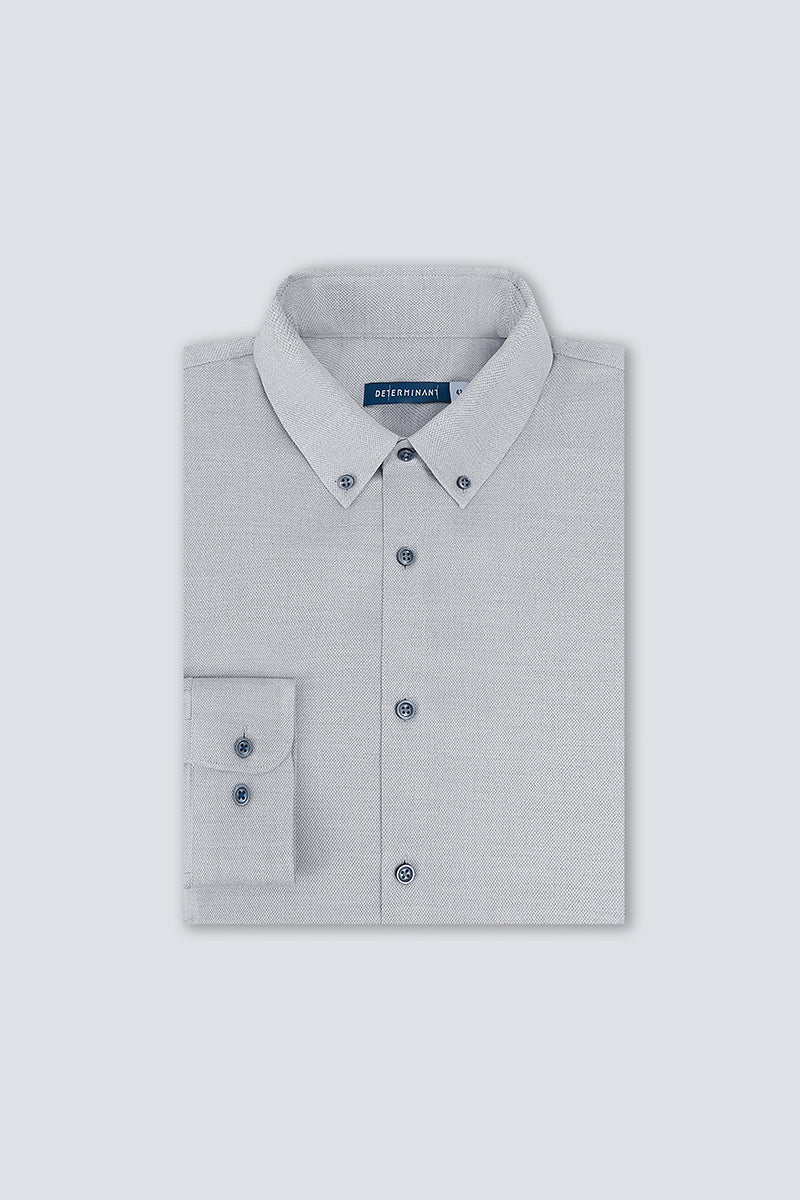 Waterless Dye Button-Down Smart Shirt | Grey 25238N Waterless Dye Button-Down Smart Shirt | Grey 25238N