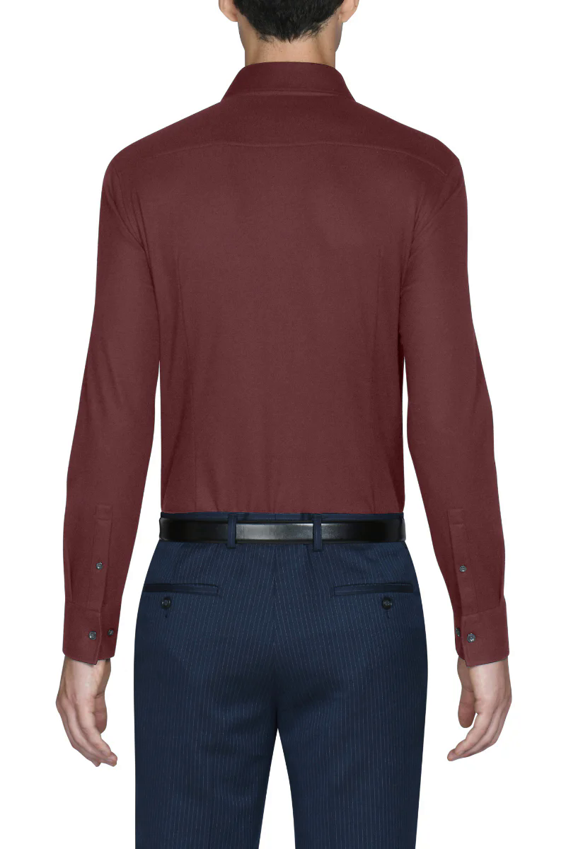 Knit Smart Shirt | Burgundy RDE179 Knit Smart Shirt | Burgundy RDE179