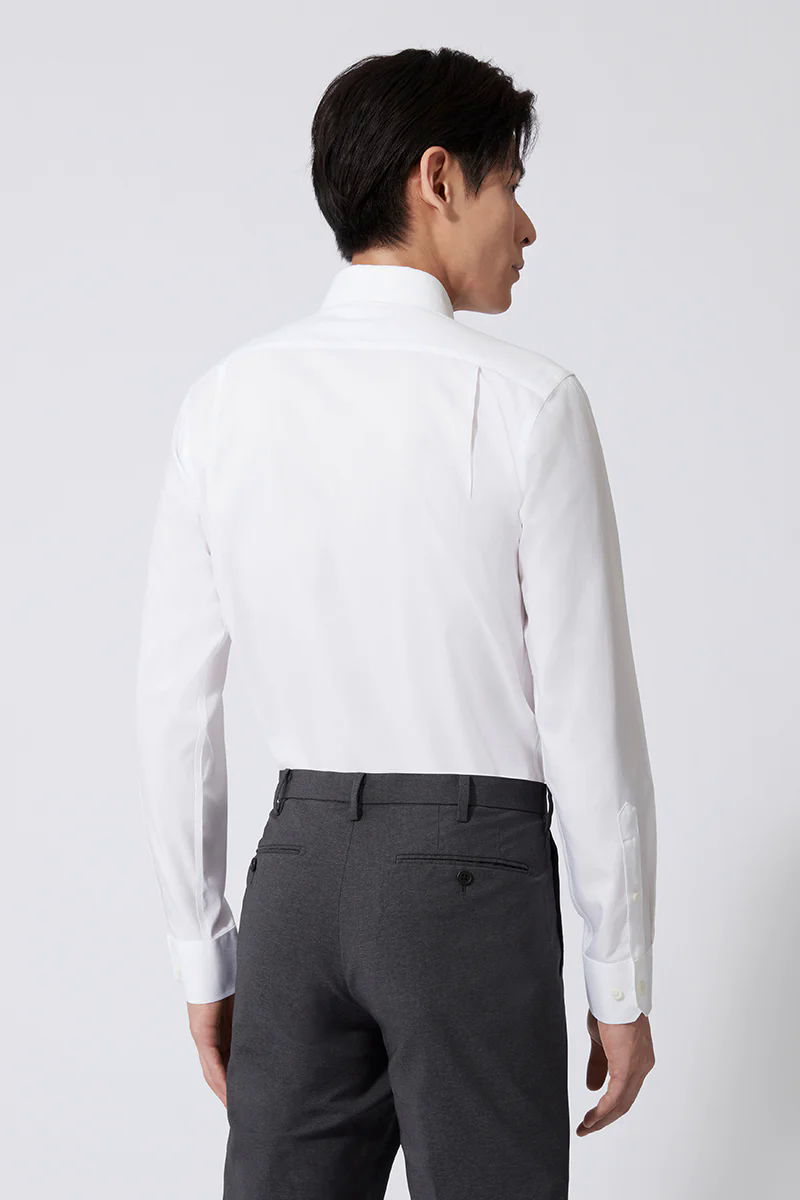 Wrinkle-Free Pinpoint Oxford Dress Shirt | White WH001Z Wrinkle-Free Pinpoint Oxford Dress Shirt | White WH001Z