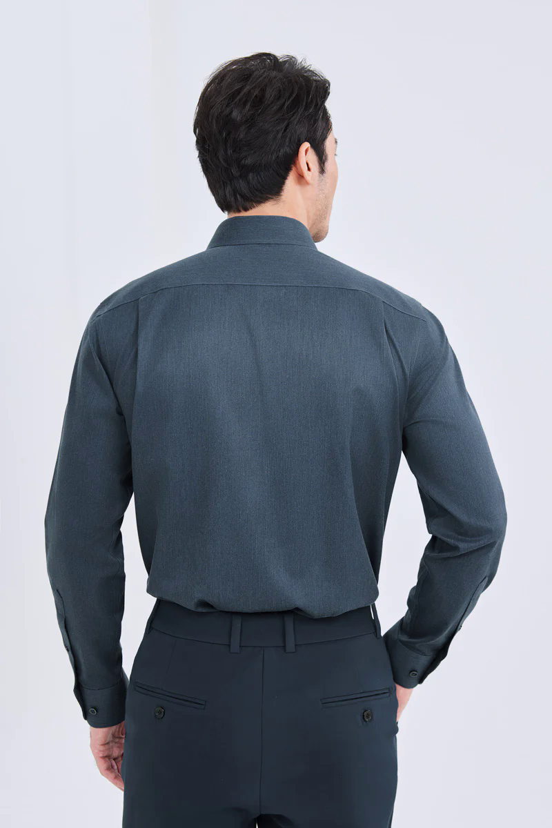 Wrinkle-Free Twill Heather Dress Shirt | Grey Blue 27790N Wrinkle-Free Twill Heather Dress Shirt | Grey Blue 27790N