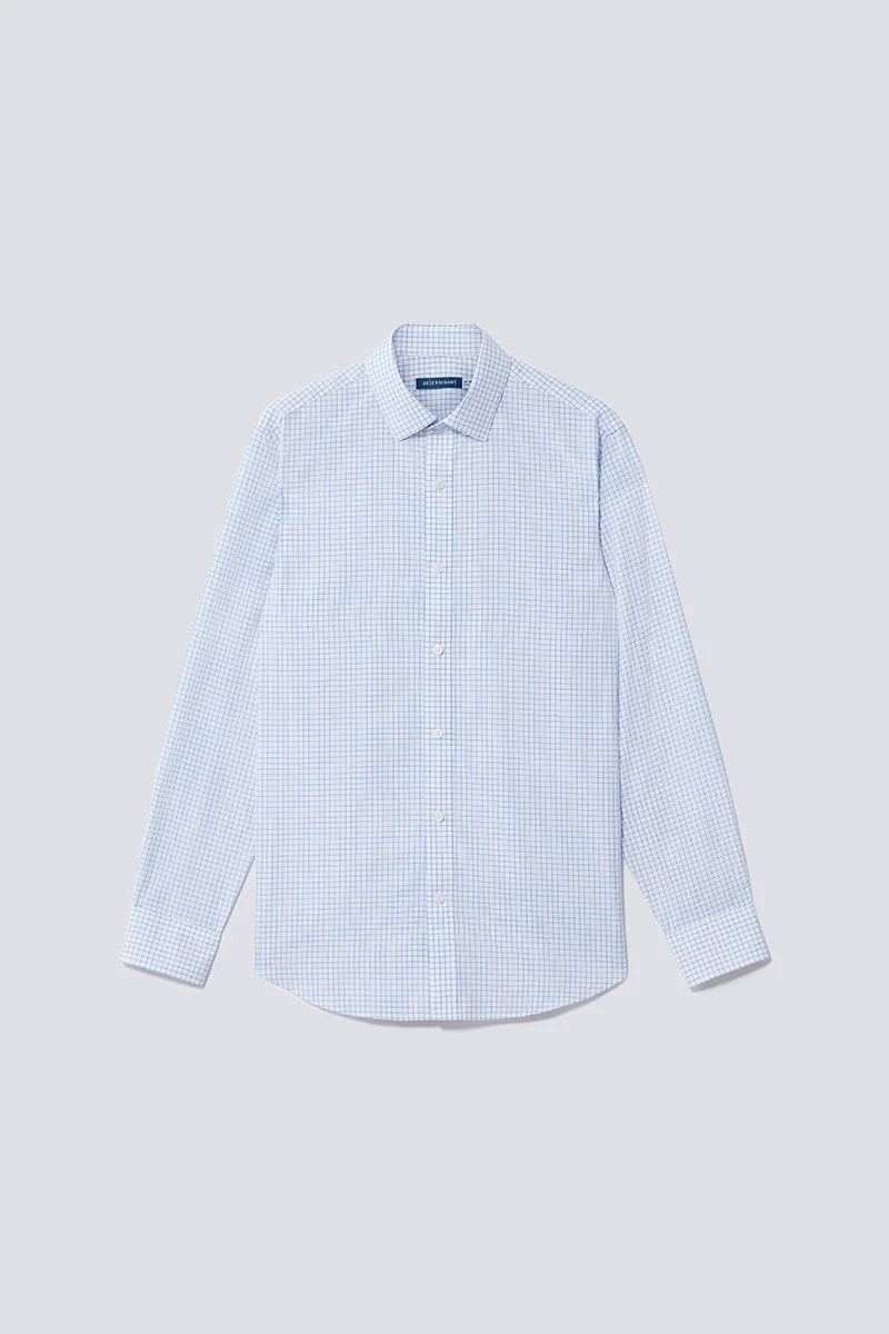 Wrinkle-Free Poplin Dress Shirt | Blue Check 16787N Wrinkle-Free Poplin Dress Shirt | Blue Check 16787N