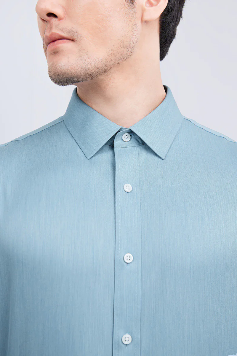 Wrinkle-Free Twill Heather Dress Shirt | Sky Blue 27796N Wrinkle-Free Twill Heather Dress Shirt | Sky Blue 27796N