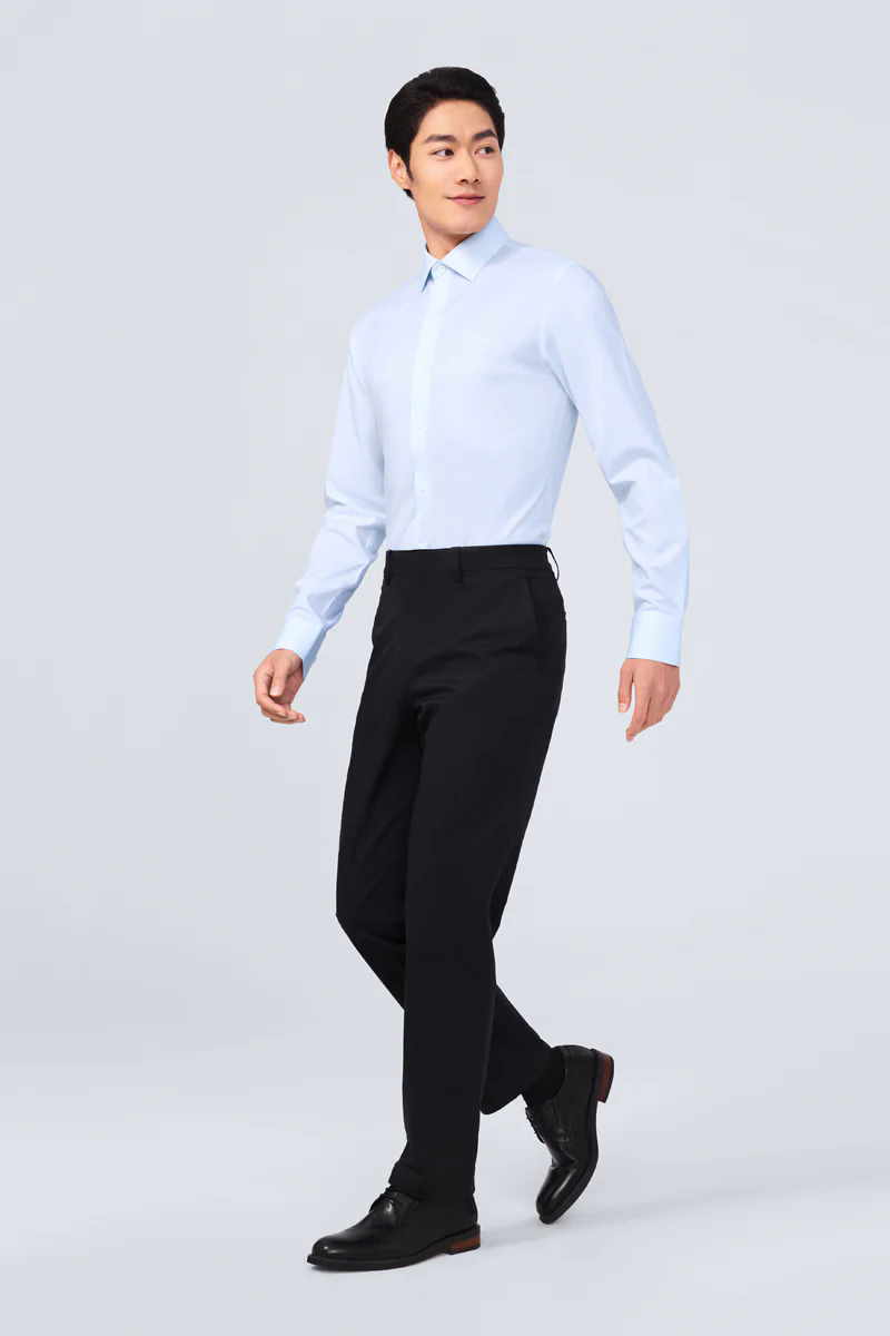 Supreme Cotton-Silk Twill Dress Shirt | Light Blue Stripes 15902N Supreme Cotton-Silk Twill Dress Shirt | Light Blue Stripes 15902N