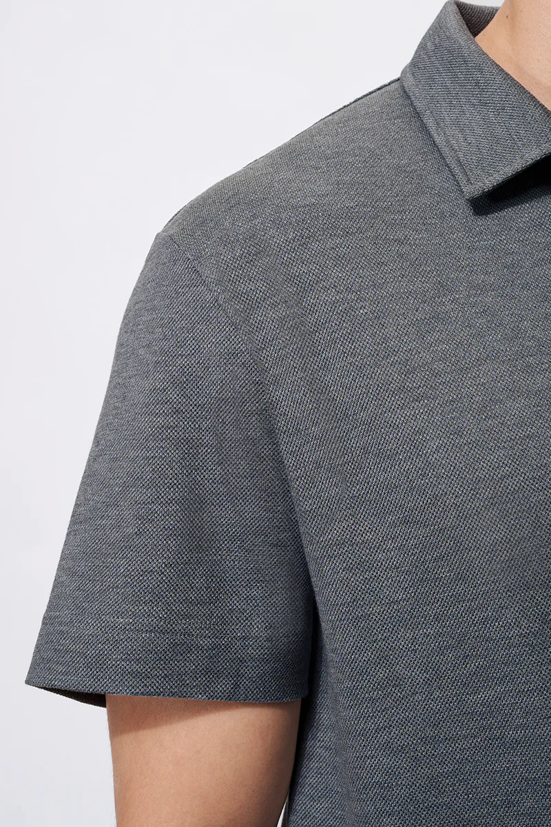 Regal Pique Buttonless Polo | Dark Grey EBCG30 Regal Pique Buttonless Polo | Dark Grey EBCG30