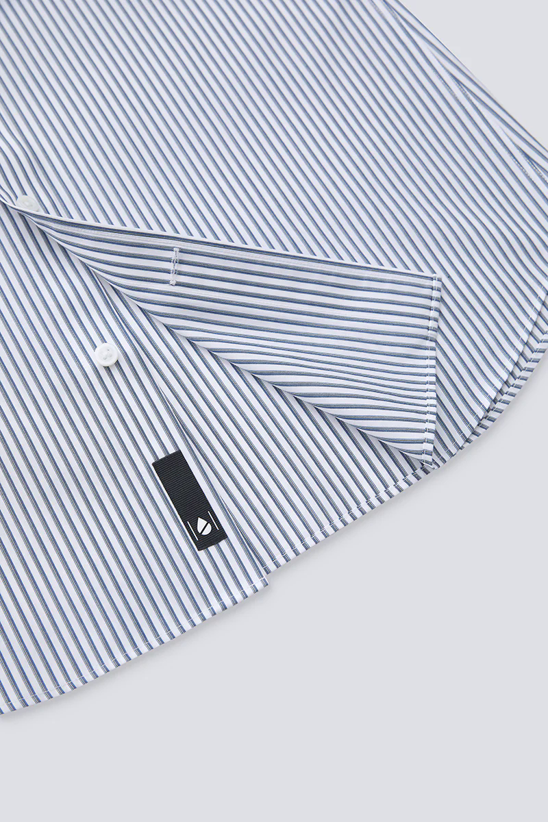 Waterless Dye Dress Shirt | Dark Blue Stripes 22565N Waterless Dye Dress Shirt | Dark Blue Stripes 22565N