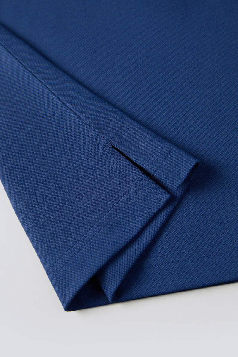 Pique Long Sleeve Polo | Blue NYE073 Pique Long Sleeve Polo | Blue NYE073