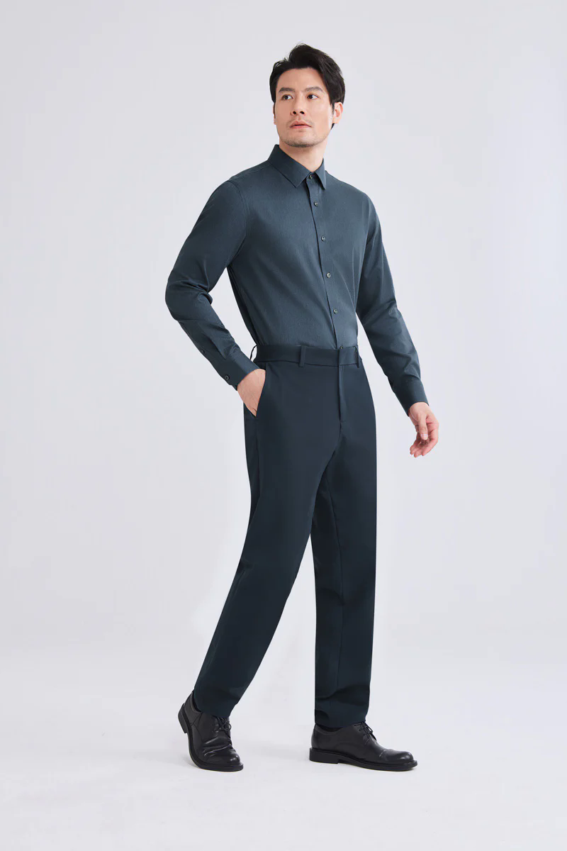 Wrinkle-Free Twill Heather Dress Shirt | Grey Blue 27790N Wrinkle-Free Twill Heather Dress Shirt | Grey Blue 27790N