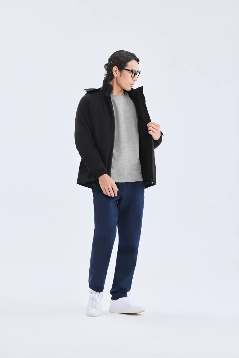 3-in-1 Convertible Water Repellent Jacket | Black BKFD01