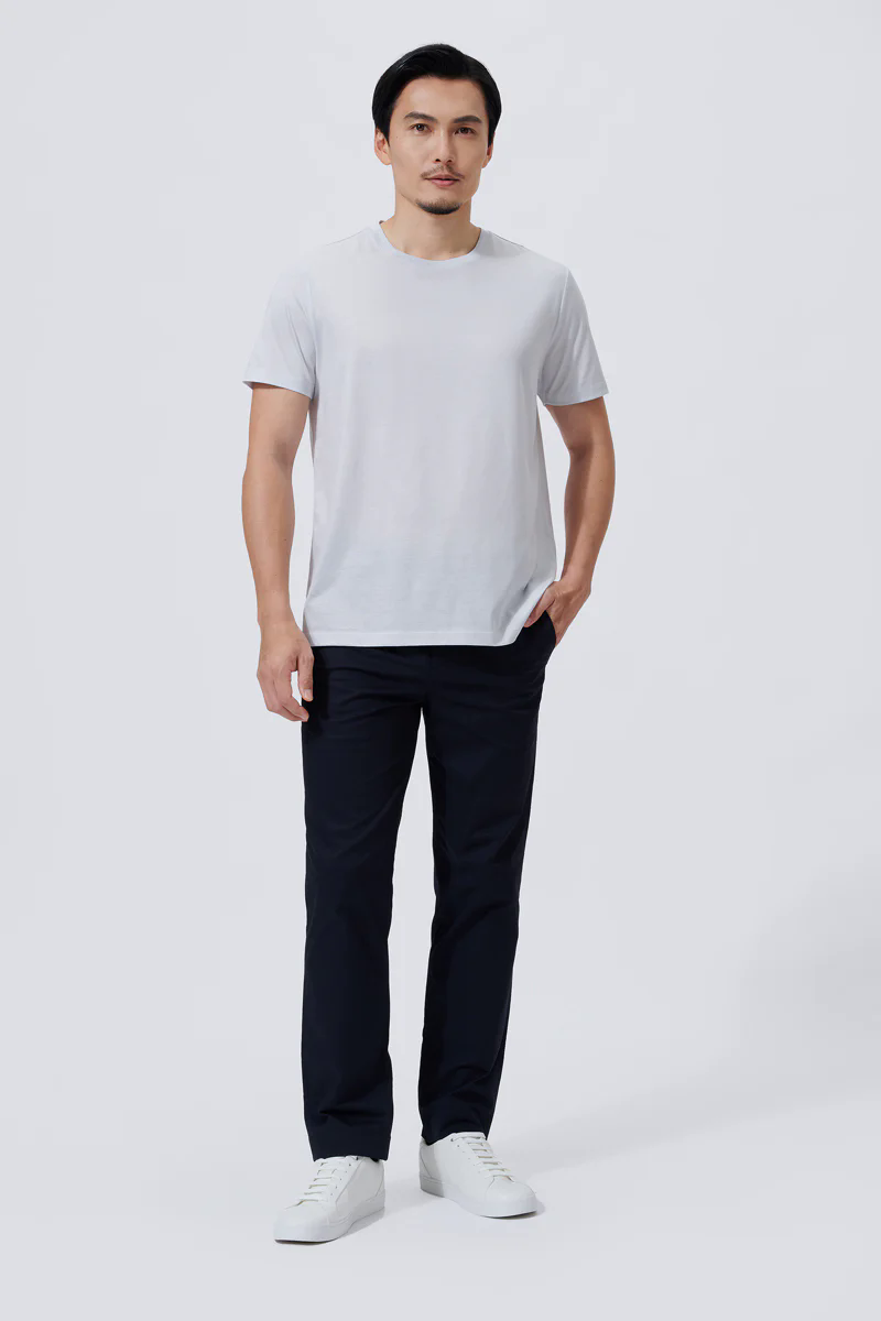 Supreme Cotton-Silk Crew Neck T-Shirt | Light Grey BLE038 Supreme Cotton-Silk Crew Neck T-Shirt | Light Grey BLE038