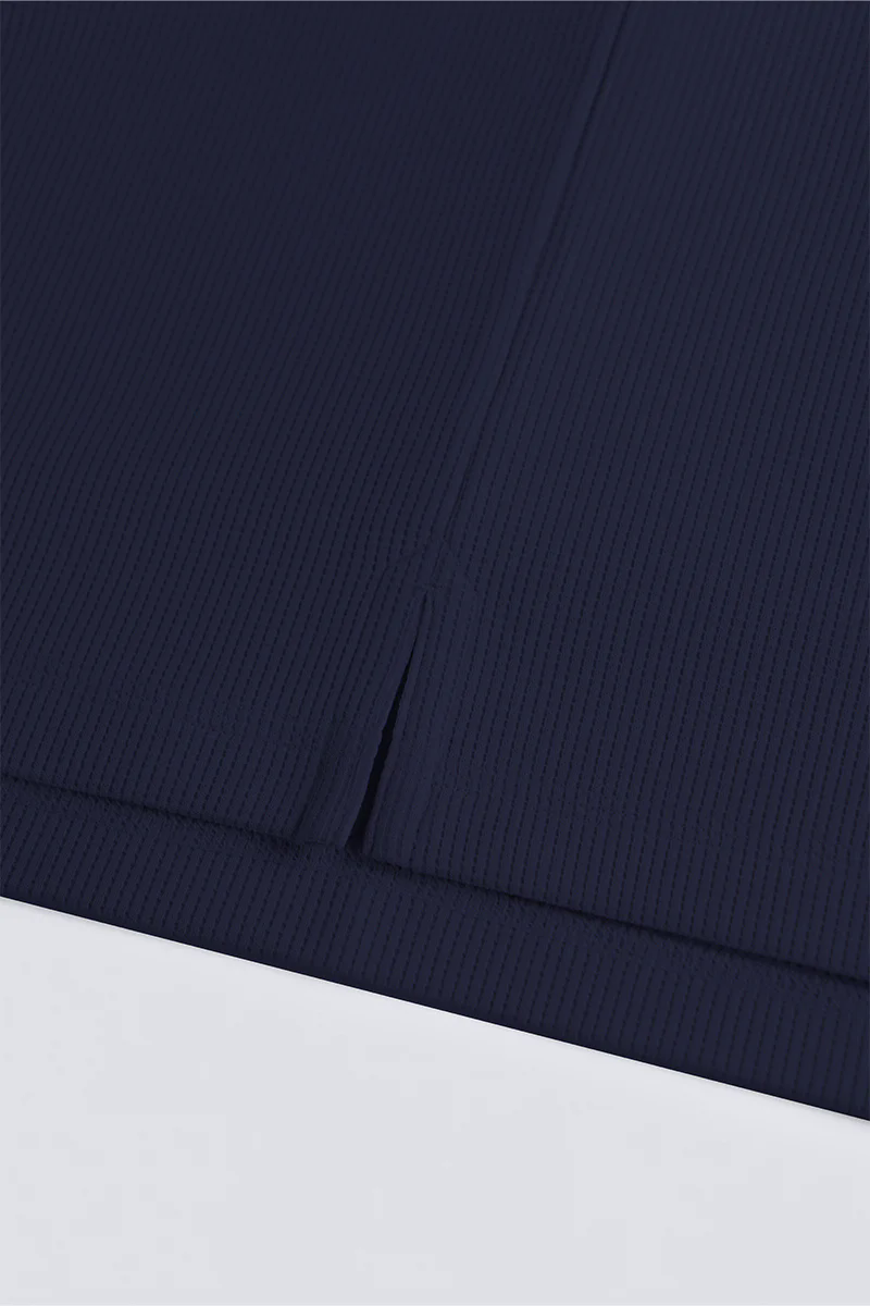 Waffle Crew Neck T-Shirt | Navy NNY096 Waffle Crew Neck T-Shirt | Navy NNY096
