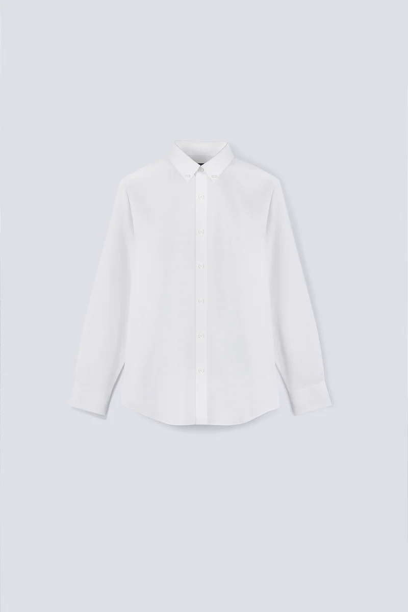 Wrinkle-Free Poplin Button-Down Dress Shirt | White WH001Z Wrinkle-Free Poplin Button-Down Dress Shirt | White WH001Z