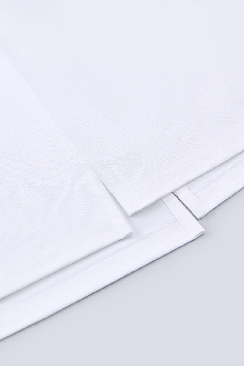 Pique Contrast Collar Polo | White WH001Z