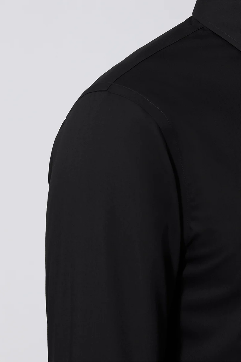 Poplin Button-Down Smart Shirt | Black BKFD01 Poplin Button-Down Smart Shirt | Black BKFD01