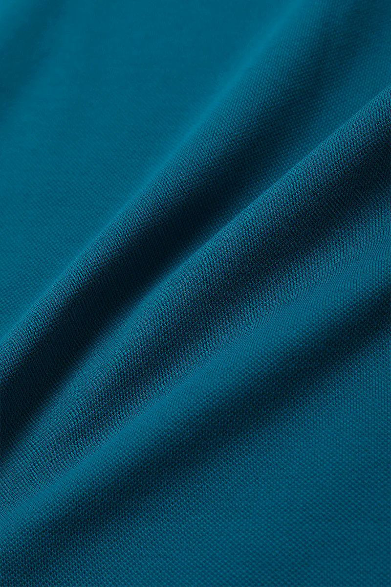 Pique Tipped Polo | Teal TQE060 Pique Tipped Polo | Teal TQE060