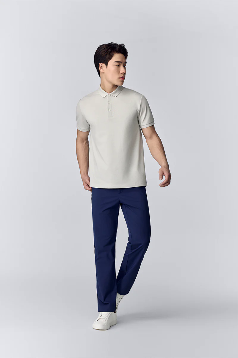 3-Button Pique Polo | Light Grey GYFL01 3-Button Pique Polo | Light Grey GYFL01
