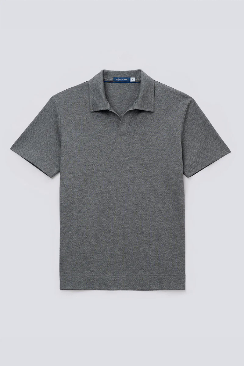 Regal Pique Buttonless Polo | Dark Grey EBCG30 Regal Pique Buttonless Polo | Dark Grey EBCG30
