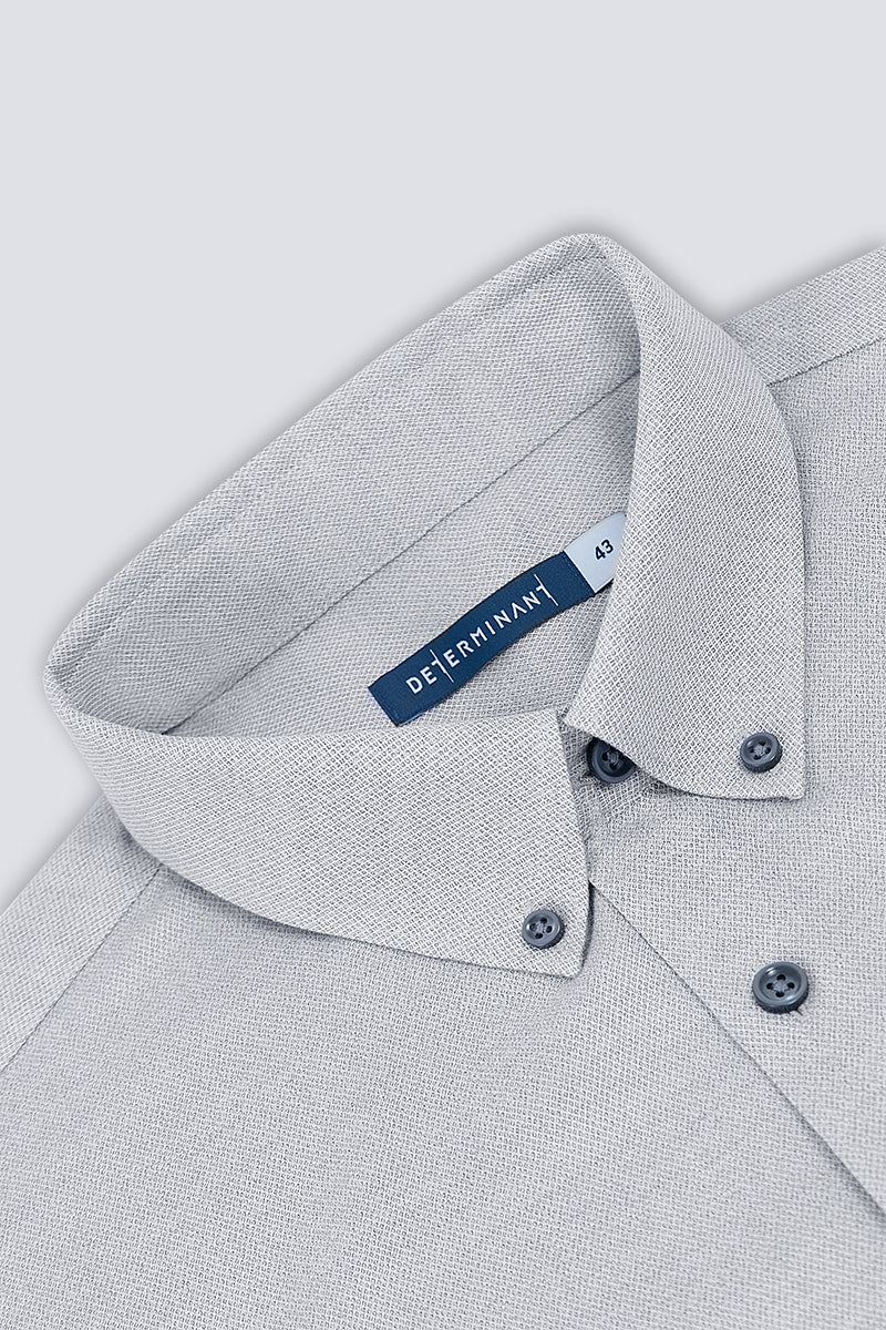 Waterless Dye Button-Down Smart Shirt | Grey 25238N Waterless Dye Button-Down Smart Shirt | Grey 25238N