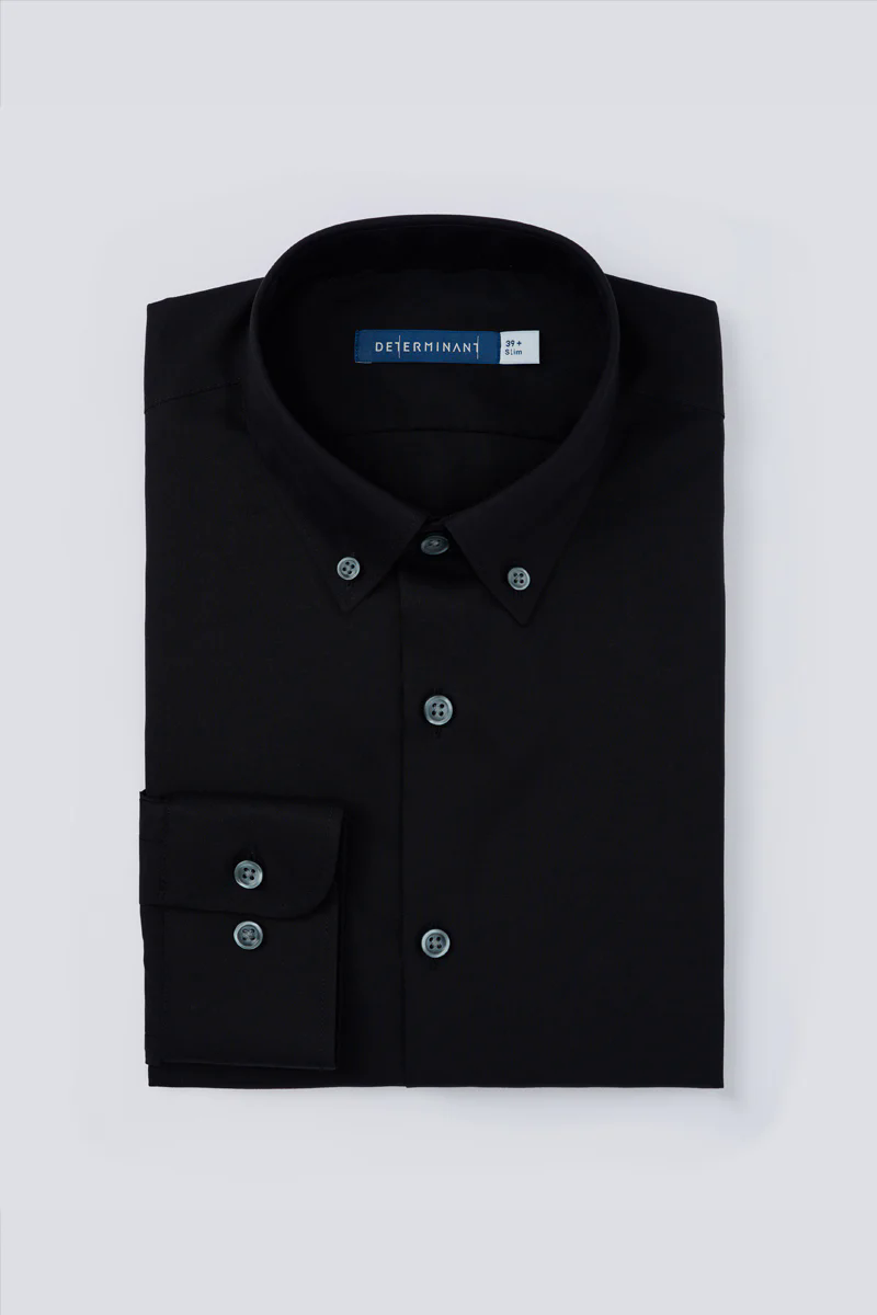 Poplin Button-Down Smart Shirt | Black BKFD01 Poplin Button-Down Smart Shirt | Black BKFD01