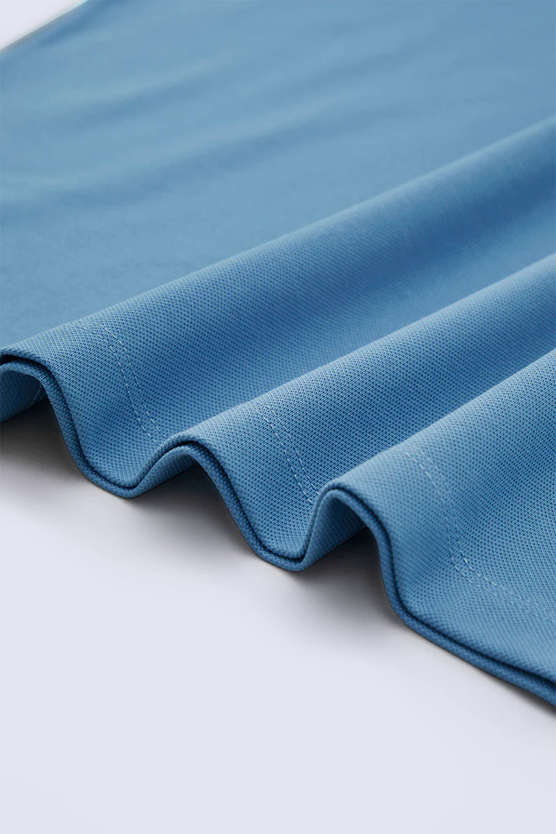 Contrast Rib Crew Neck T-Shirt | Blue T7468U Contrast Rib Crew Neck T-Shirt | Blue T7468U