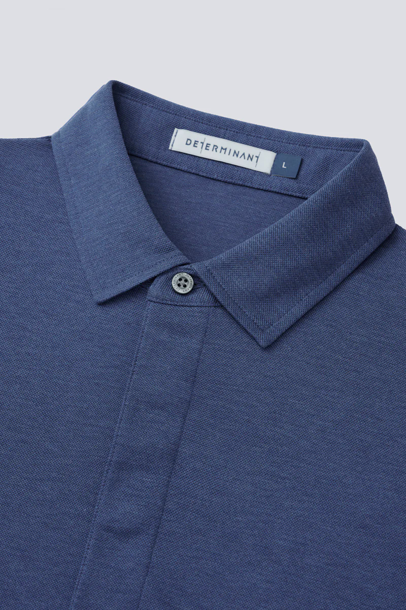 Supreme Cotton-Silk Pique Polo | Blue EB1258 Supreme Cotton-Silk Pique Polo | Blue EB1258
