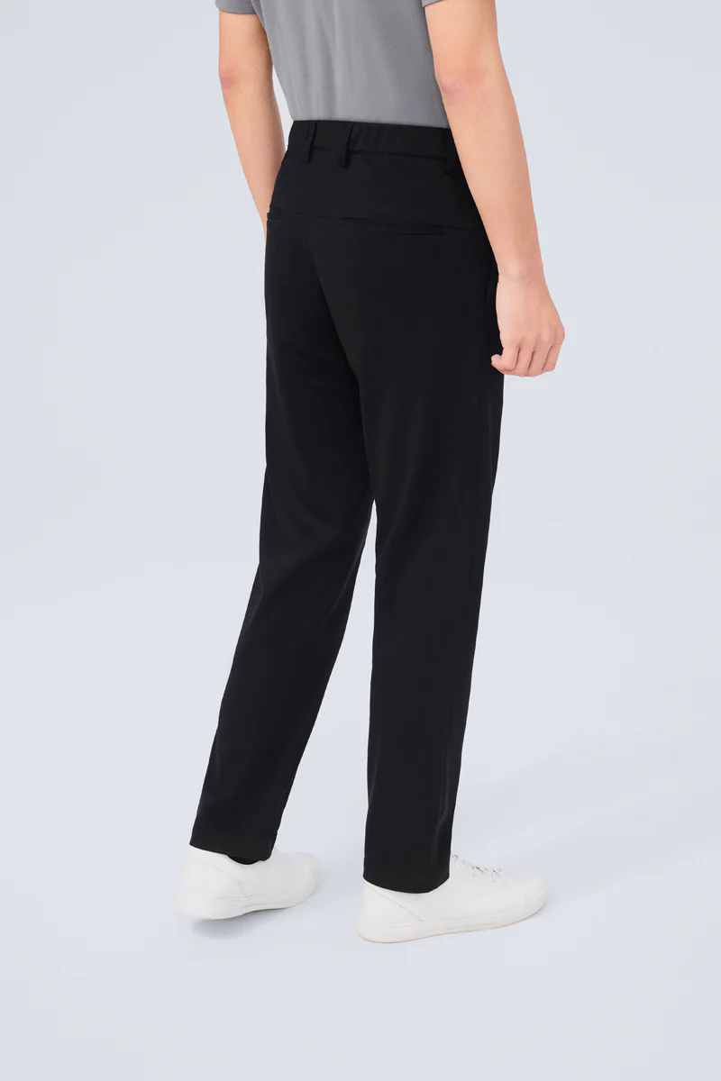 CottonSTRETCH Lightweight Knit Smart Pants | Black BKFD01 CottonSTRETCH Lightweight Knit Smart Pants | Black BKFD01