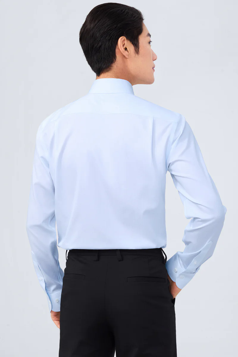 Supreme Cotton-Silk Twill Dress Shirt | Light Blue Stripes 15902N Supreme Cotton-Silk Twill Dress Shirt | Light Blue Stripes 15902N