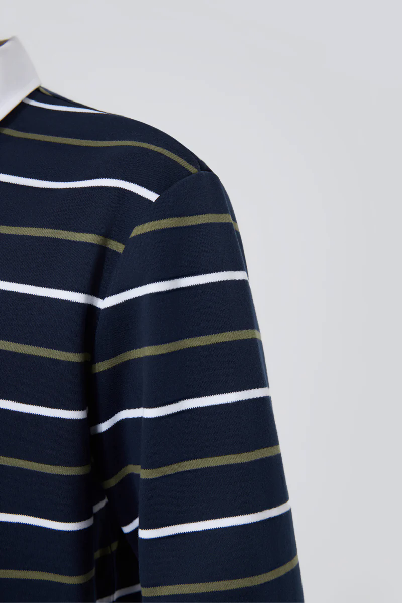 Regal Interlock Long Sleeve Rugby Shirt | Navy Multi-Stripes P05Z02 Regal Interlock Long Sleeve Rugby Shirt | Navy Multi-Stripes P05Z02